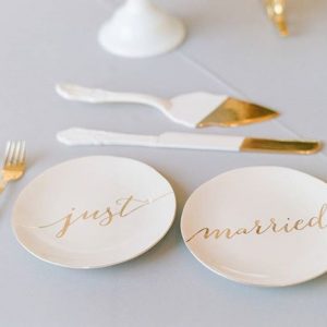 Just married dessert plates Just married dessert plates
