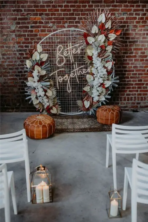 Backdrop Grid rond wit