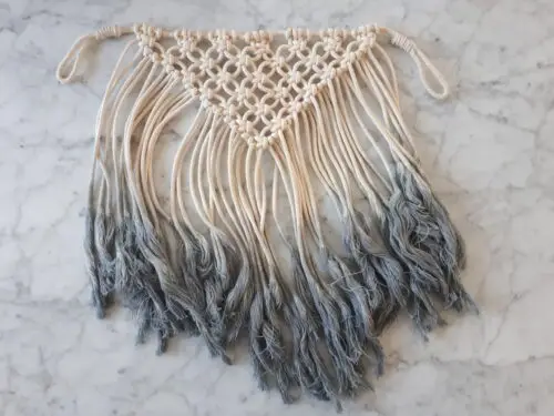 Macrame stoelhanger blue